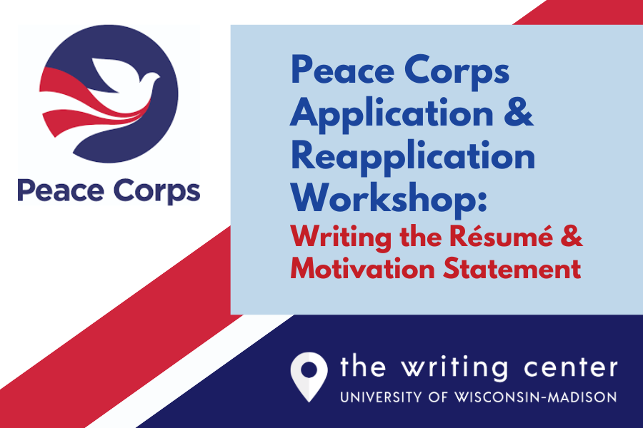 Peace Corps Application/Reapplication Workshop: Writing the Résumé and Motivation Statement